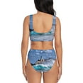 thumbnail image 3 of Daiia Lighthouse in Havana Women's Bikini Set Two Piece Swimsuit High Waisted Bikini Adjustable Straps Bikini Perfect for Beach, Pool, and Summer Vacation-XX-Large, 3 of 9