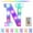 N, variant on Letter A LED Marquee Light with Remote - 16 Multicolor Changing USB/Battery Powered White PVC, Party Bar Home Wall Decor
