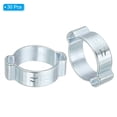 thumbnail image 3 of Unique Bargains 30 Pack 14-17mm Double Ear Hose Clamp, Galvanized Steel Crimp Rings, 3 of 6