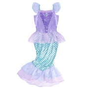 Jurebecia Mermaid Princess Dresses up Halloween Costume Birthday Party Cosplay Role Play Clothes 120 cm 5-6 Years