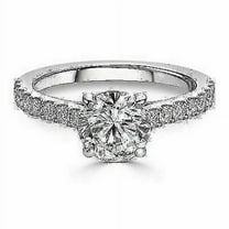 2.48Ct Round Cut Diamond(D/VVS1) 14K White Gold Solitaire Ring for Women Gifts/Engagement
