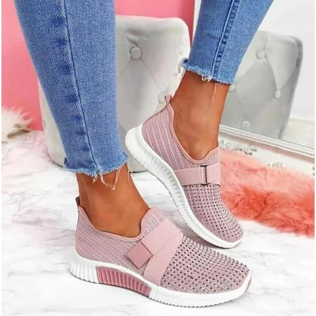 

yinguo slip-on breathable shoes with orthopedic sole women s fashion sneakers platform sneaker walking shoes casual fashion sneakers purple size 8-35