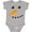 AC-Heather Grey, variant on Snowman Face Boys or Girls Baby Bodysuit