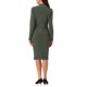 thumbnail image 3 of Conjunto de traje de trabajo para mujeres INSPIRE CHIC de 2 piezas, chaqueta de blazer con ribete de tweed y falda, talla XS, verde, 3 of 6