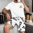 thumbnail image 2 of 2 Pcs Ensembles de Pyjamas pour Hommes Ultra Doux Texturés Tenues Athlétiques Extensibles Col Rond Chemises à Manches Courtes Extensibles Séchage Rapide Vêtements de Détente Shorts Ensembles d'Été Hommes 2 Pcs Chemise de Nuit, 2 of 6