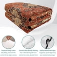 thumbnail image 4 of Twin XL Quilt Set 68''x98'', Brown Red Lightweight Bedspread Coverlet Set with 2 Pillow Shams, Vintage Boho Ethnic Geometric Abstract Art Breathable All Season Quilt Bedding for Dorm/Guest Room, 4 of 9