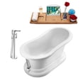 thumbnail image 4 of Tub, Faucet and Tray Set Streamline 60" Freestanding NH120CH-120, 4 of 8