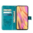 thumbnail image 5 of Design for Samsung Galaxy S22 Ultra 6.8 Inch Wallet Case, PU Leather Stylish Butterfly Flower Pattern Shockproof Flip Folio Phone Cover with Kickstand Wrist Strap Card Slots Magnetic Clasp Case,Blue, 5 of 10