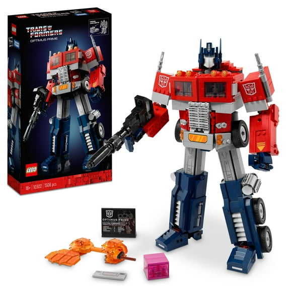 LEGO Transformers Optimus Prime 10302 Creative Building Kit for Adults; Collectible Build-and-Display Model(1,508 Pieces)