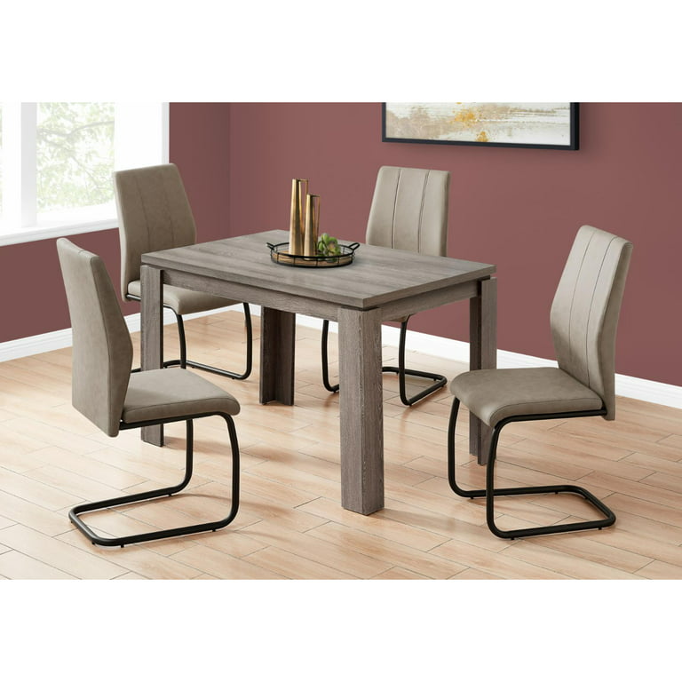 Dining Table, 48 Rectangular, Small, Kitchen, Dining Room, Laminate, Grey,  Contemporary, Modern