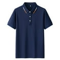 thumbnail image 1 of pstuiky Camisa de manga corta para hombre, Camisa informal de manga corta con cuello vuelto, cómoda y lisa, para hombre camisas casuales para hombre l, 1 of 5