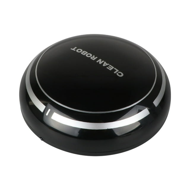 Black Intelligent Automatic Robot Vacuum Cleaner With Usb Charging Smart Sweeping Robot For Home 360 Degree Cleaning With Side Brushes 406G