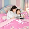 thumbnail image 4 of Manfei Colorful Axolotl Full Size Comforter Sets,Magical Salamander Bedding Comforter Set,Pink Reversible,3 Pieces,1 Comforter and 2 Pillowcases, 4 of 7