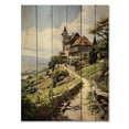thumbnail image 3 of Designart "Historic Elegance of the Green Vineyard" Landscapes Print on Natural Pine Wood, 3 of 5
