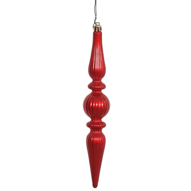 Vickerman N152303DCV Rouge Bonbon UV Percé Goutte Ornement - 9 Po - 6 par Sac