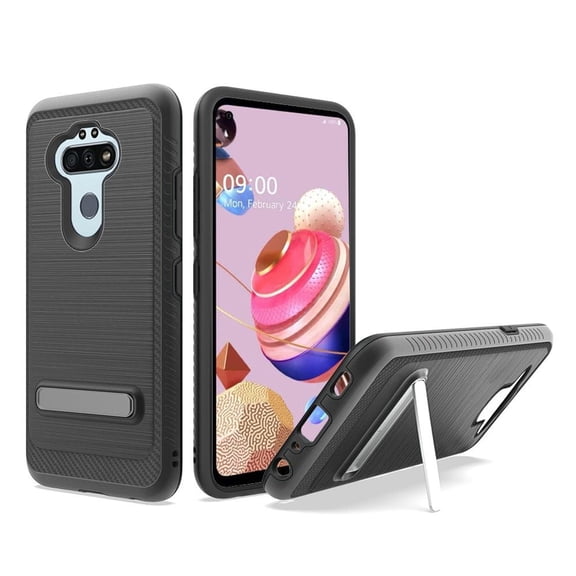 GSA Brushed Hybrid w/Kickstand Case for LG Aristo 5 - Black
