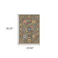 thumbnail image 2 of HomeRoots Pink Orange Rust Green And Oriental Power Loom Stain Resistant Area Rug, 2 of 9