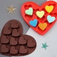 thumbnail image 1 of 2 piezas de forma de corazón de amor, formas de boda de compromiso de San Valentín para chocolate y caramelo, molde de silicona con 10 cavidades de corazones, 1 of 5