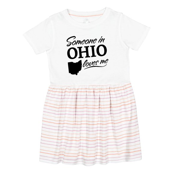 Inktastic Someone in Ohio Loves Me Girls Toddler Dress