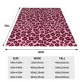 thumbnail image 3 of Vsdgher Rose Leopard Print Ultra-Soft Micro flannel Blanket Throw Blankets for Couch Sofa, Bed (4 sizes)-60"x50", 3 of 7