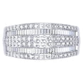 thumbnail image 2 of Dazzlingrock Collection 1.10 Carat (ctw) 14K Round & Baguette Cut Diamond Anniversary Wedding Band 1 CT, White Gold, Size 9, 2 of 4