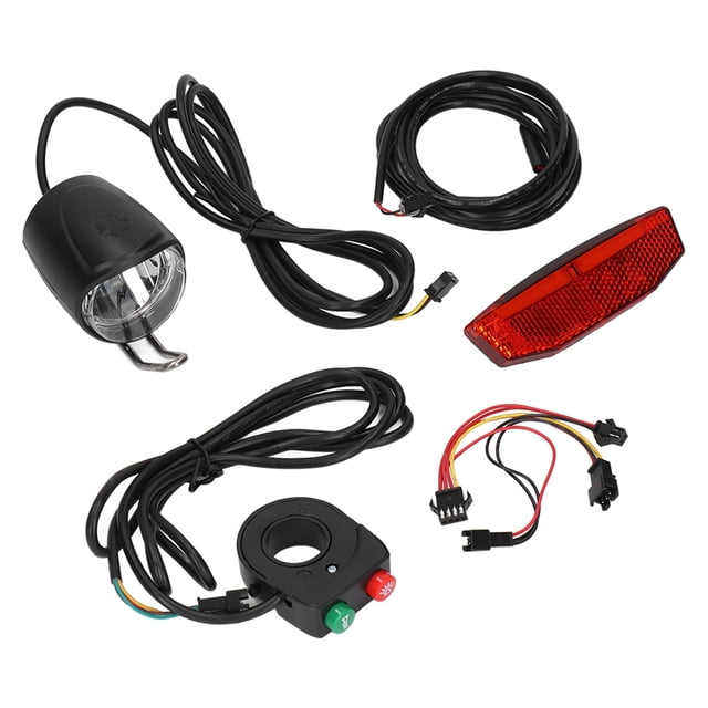 Kit de luces delanteras y traseras con bocina para bicicleta eléctrica Bling Bling