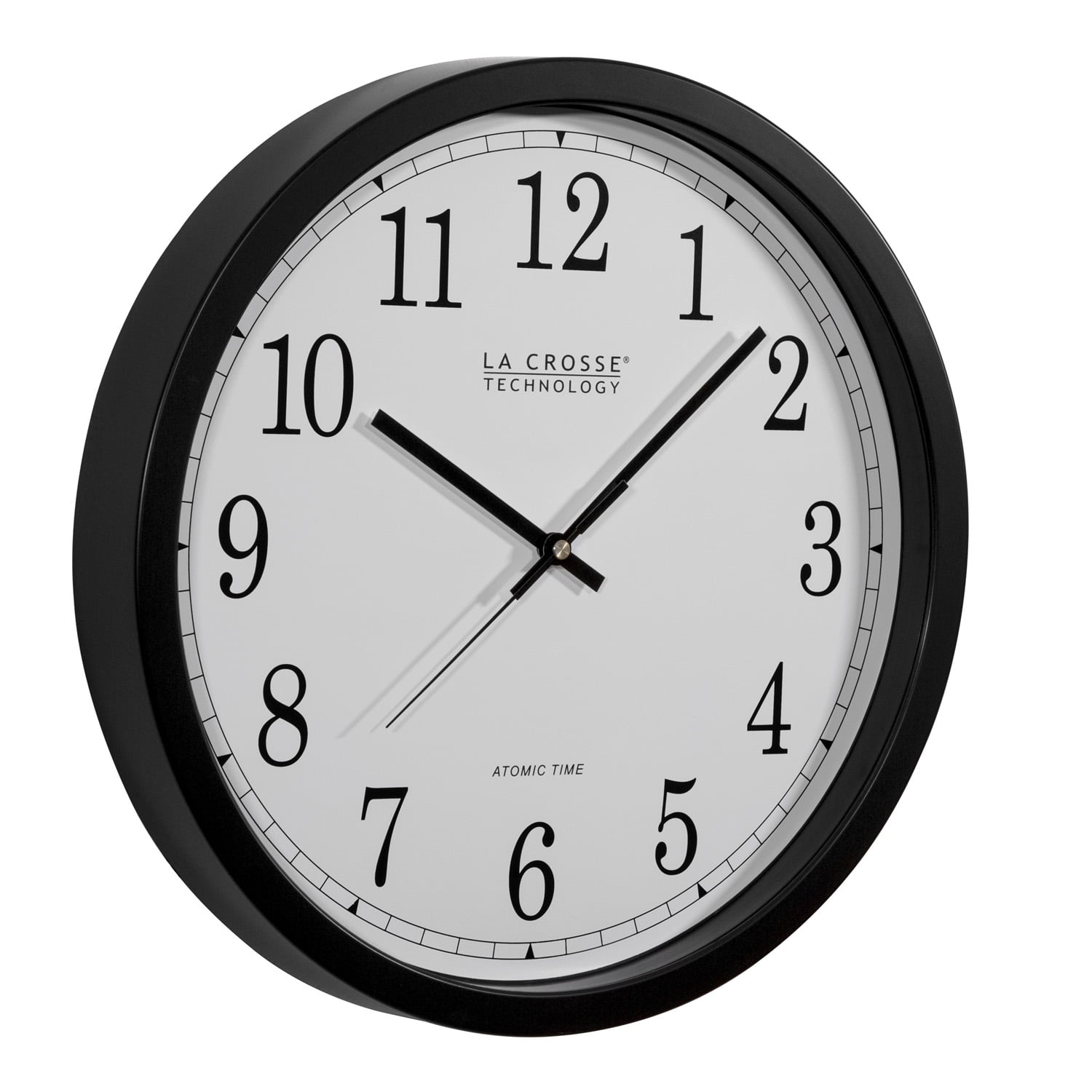 14" Atomic Analog Wall Clock Automatically Adjusts DST Round Indoor La