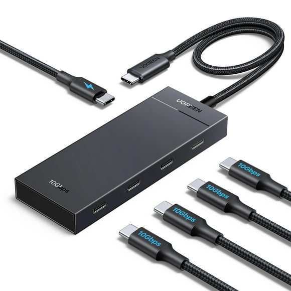 Hub USB C UGREEN PD 100 W 10 Gbps 5 en 1 con 4 USB-C 3.2