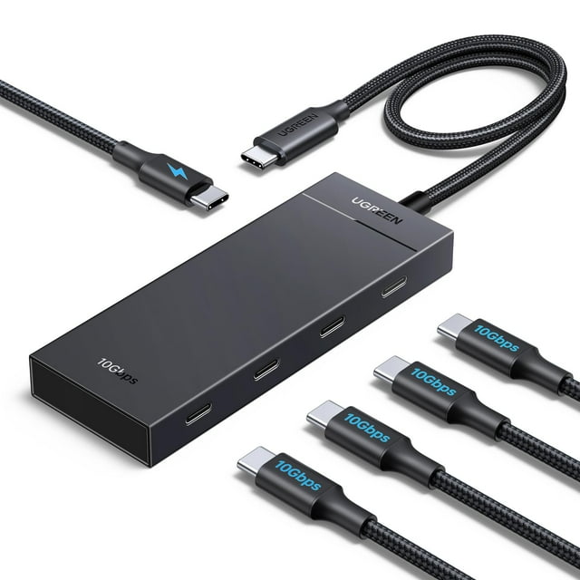 Hub USB C UGREEN PD 100 W 10 Gbps 5 en 1 con 4 USB-C 3.2