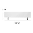 thumbnail image 6 of BizChair Clear Acrylic Desk Partition, 12"H x 55"L (Hardware Included), 6 of 9