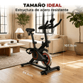 thumbnail image 4 of Bicicleta De Spinning X-Rush Negra Con Rueda De Inercia De 6 Kg, Resistencia Ajustable Y Monitor Digital, 4 of 6
