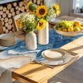 thumbnail image 4 of Blue Beach Coastal Round 13 Inch Placemats Set of 2, Nautical Seaside Ocean Beige HeatResistant Non Slip Place Mats for Dining Table, Wipeable Braided Kitchen Table Mats for Housewarming, 4 of 9