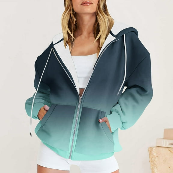 Great Gifts for Less Ofreoo Women's Loose Fitting Long Sleeved Hoodie Sweater Top Long Jacket Long Sleeve Shirts for Women