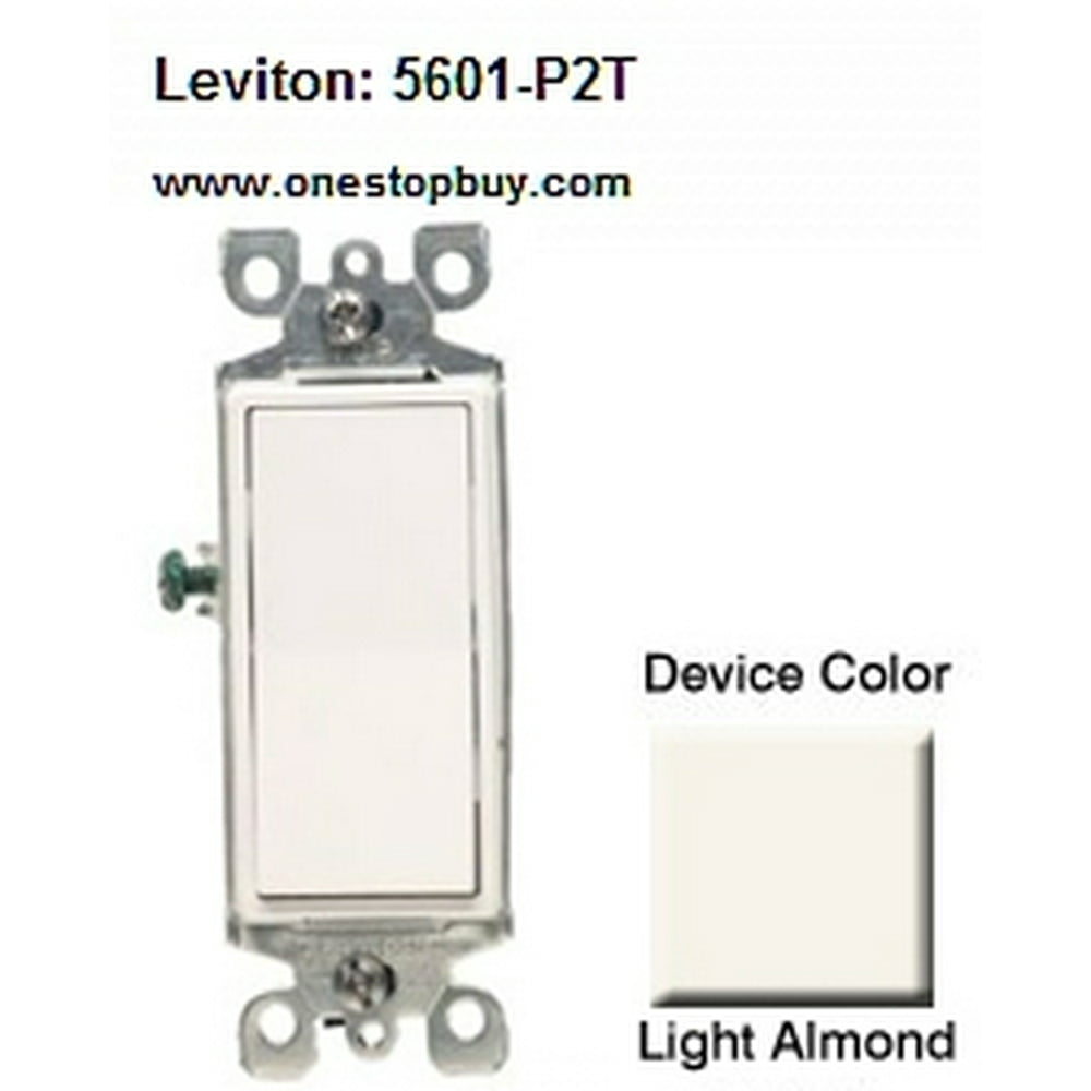 Leviton 5601 P2t Rocker Switch Decora Single Pole 15 Amp 120277 Vac