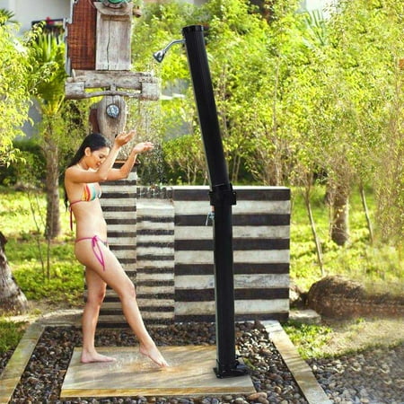 Akoyovwerve Outdoor Solar Shower Swimming Pool Solar Heated Shower Base Poolside Beach Hot Base + Sprinkler - 7 3/8 (Best Way To Deal With Hot Flashes)