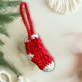 thumbnail image 4 of Bolsas de Regalo de Navidad Decoración de Regalo de Navidad Hecha a Mano de Punto Decoración de Navidad Copo de Nieve Llavero de Santa Claus Calcetines de Lana de Navidad Decoraciones de Navidad para, 4 of 6