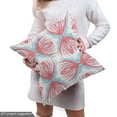 thumbnail image 5 of Ambesonne Bohemian Fabric by the Yard Upholstery, Bow Like Lines Abstract, 10 Yards, Coral and Sky Blue, 5 of 5