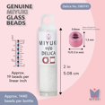 thumbnail image 3 of Miyuki Delica Seed Beads – Size 11/0 (1.6 mm), DB0741, Matte Transparent Crystal, 7.2 g, Approx. 1440 Beads, 3 of 7
