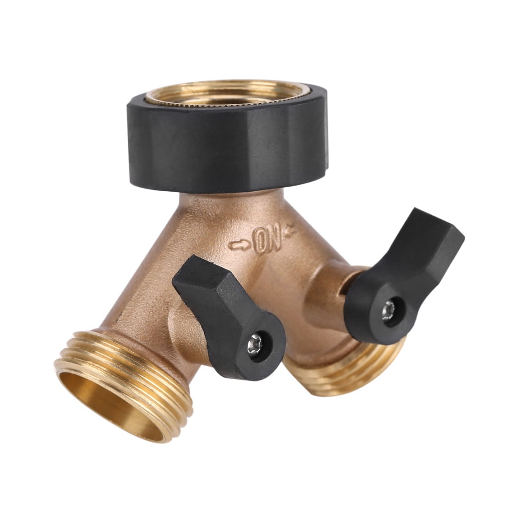 Garosa Brass Water Tap Adapter 2 Way Y Shape 3/4 Hose Connector for