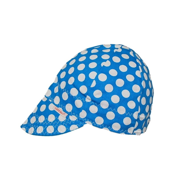 Comeaux Caps Casquette de Soudage Réversible à Pois Bleus (7 3/8)