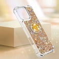 thumbnail image 4 of Funda para iPhone 16 Pro Max con Brillo Líquido Flotante, Purpurina, Parachoques y Anillo Giratorio Soporte, 4 of 5