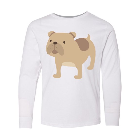 Inktastic Bulldog Long Sleeve Youth T-Shirt