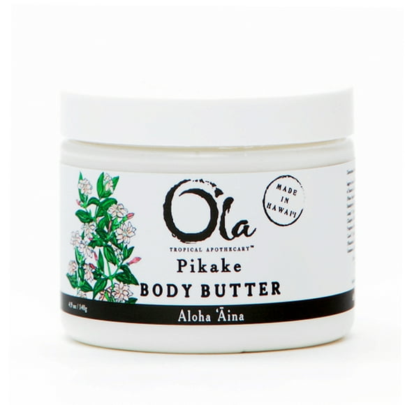 Tropical Apothecary Pikake Body Butter - Nourishing Cream with Organic Coconut Oil, Macadamia Nut and Avocado Butter - Ideal for Dry Skin - 5.6oz