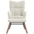 thumbnail image 2 of vidaXL Rocking Chair with a Stool Cream White Velvet, 2 of 5
