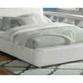 thumbnail image 5 of White Upholstered Bedroom 1pc Full Size Bed Modern Leatherette Beautiful Bed, 5 of 6