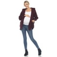 thumbnail image 4 of White Mark Women's Maternity Plush Hooded Cardigan with Pockets Size S-4X, 4 of 6