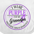 thumbnail image 4 of Inktastic I Wear Purple for My Grandpa Pancreatic Cancer Awareness Boys or Girls Baby Bib, 4 of 4