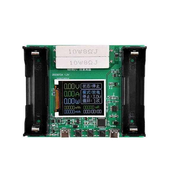 18650 Battery Capacity Tester Supports Internal Resistance Measurement, 1A Charging, and Discharging