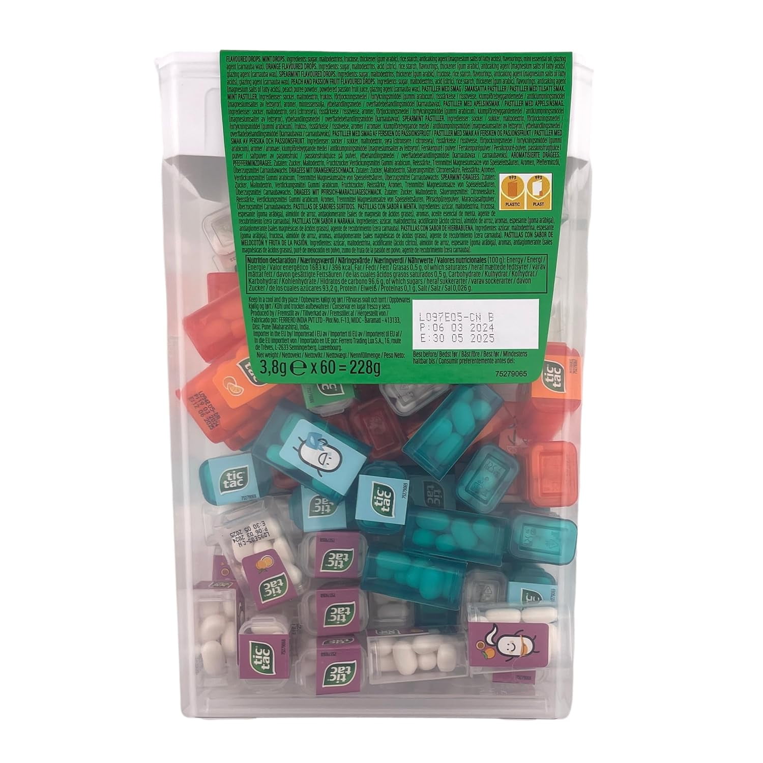 Tic Tac 60ミニボックスセット TIC TAC Box with 60 Mini Boxes (Mint, Orange, Spearmint