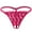 Hot Pink, variant on VONCOS Womens Lace Thongs 3 Pack No Show, Seamless Underwear Soft Stretch Low Rise Panties in Black Pink Red,Size Free Size